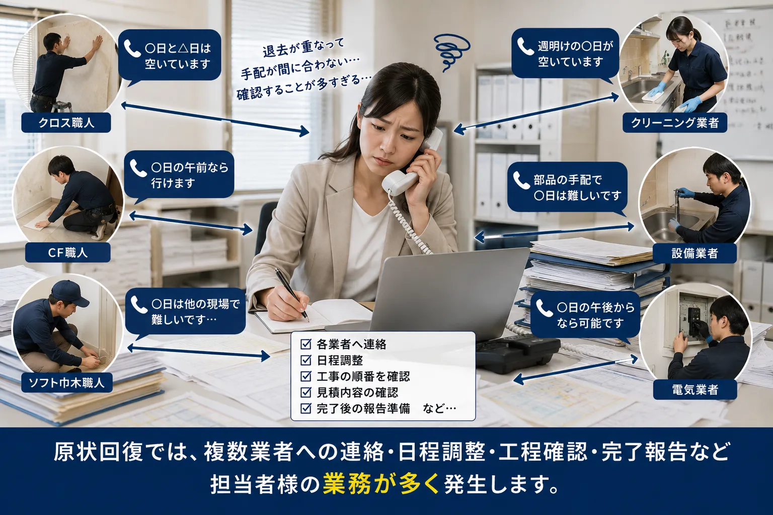 市川市に賃貸管理物件をお持ちの管理会社様へ｜原状回復の複数業者手配を一つの窓口に